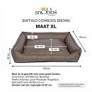 snObbs Orthopedische Hondenmand Buffalo Cowboys Brown