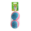 Hondenspeelgoed Tennisbal Squeak Blauw/Roze