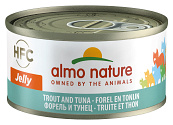 Almo Nature kattenvoer HFC Jelly forel en tonijn 70 gr