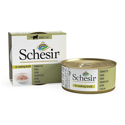 Schesir Kattenvoer Tonijn Bouillon 70 gr