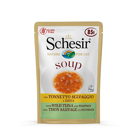 Schesir Kattenvoer Wilde Tonijn/Pompoen Soup 85 gr