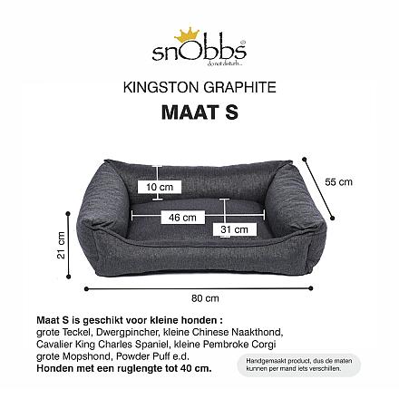 snObbs Orthopedische Hondenmand Kingston Graphite