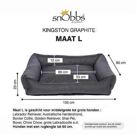 snObbs Orthopedische Hondenmand Kingston Graphite