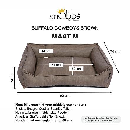 snObbs Orthopedische Hondenmand Buffalo Cowboys Brown