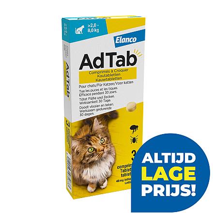 AdTab Kauwtabletten<br> 2 - 8 kg 3 tabl