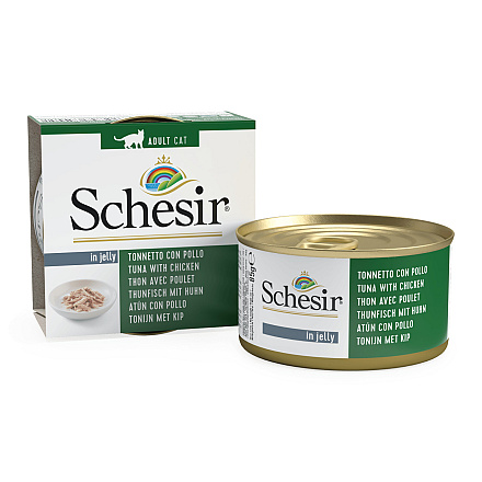 Schesir Kattenvoer Tonijn/Kip Gelei 85 gr