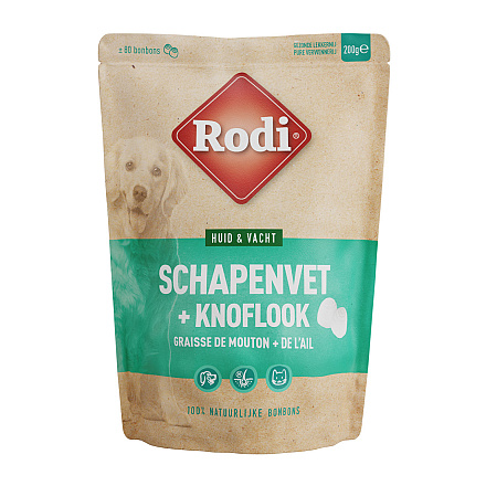 Rodi Schapenvet Bonbons Knoflook 200 gr