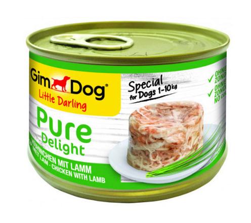 GimDog hondenvoer Little Darling Pure Delight kip/lam 150 gr