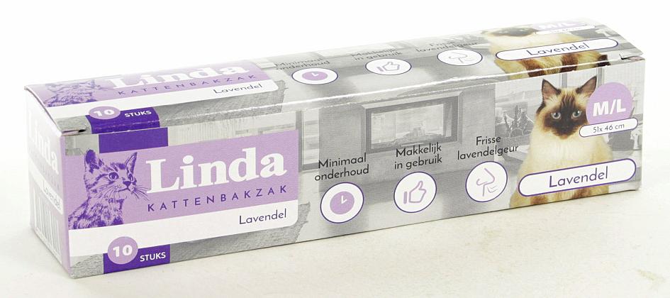 Linda Kattenbakzak Lavendel 10 st